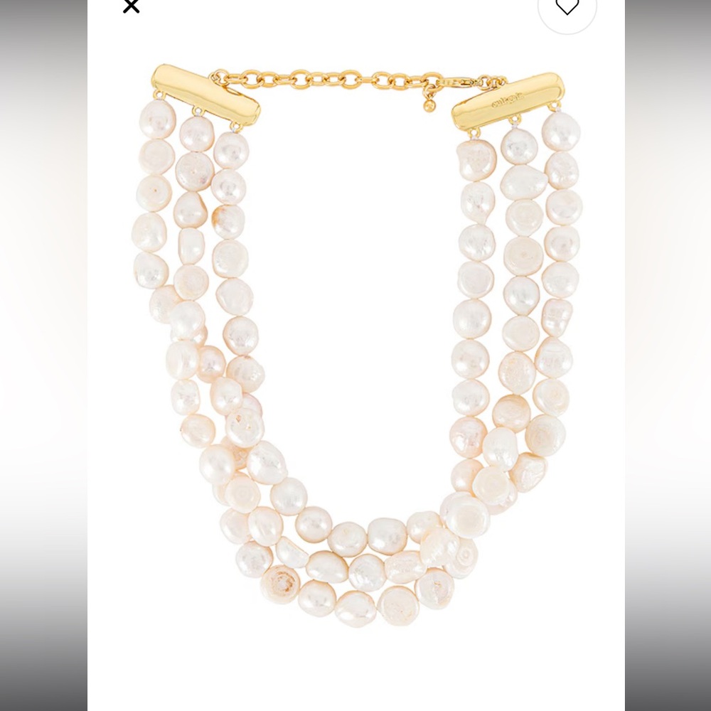 Nora Choker in Pearl
Cult Gaia 
Elegant Cream Pearl Necklace